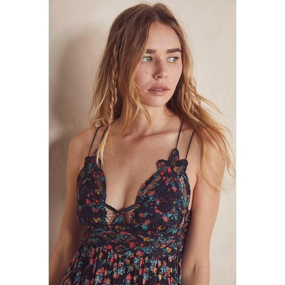 Free People - Printed Adella Mini Slip Dress - Picture 4 of 12